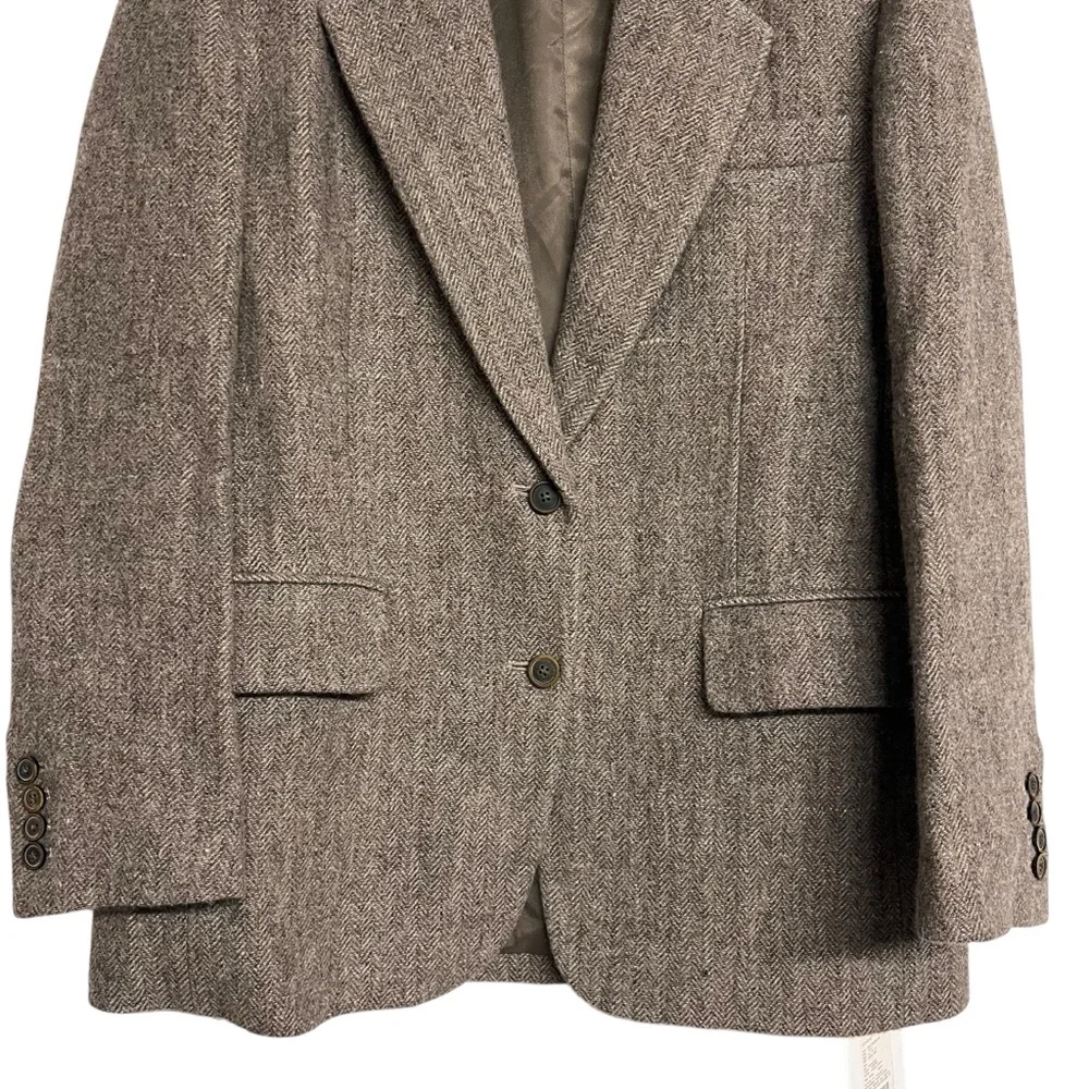 NWT Mens‎ Rewear Wool Linen Blend Herringbone Suit Jacket